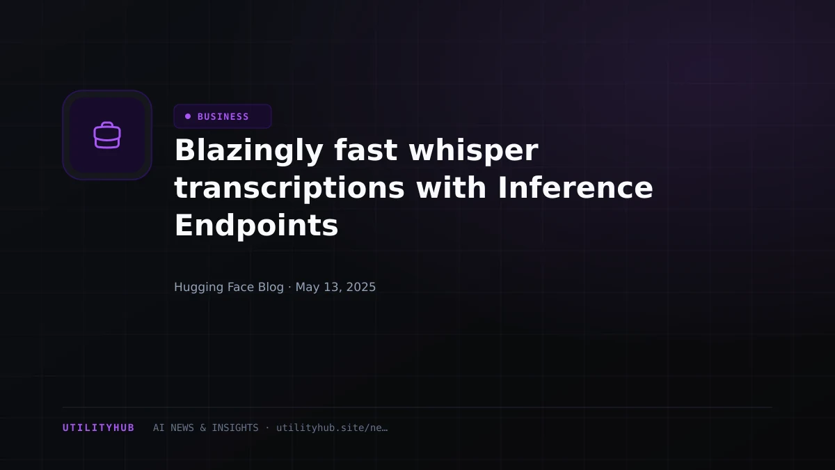 Visual reporting for Blazingly fast whisper transcriptions with Inference Endpoints