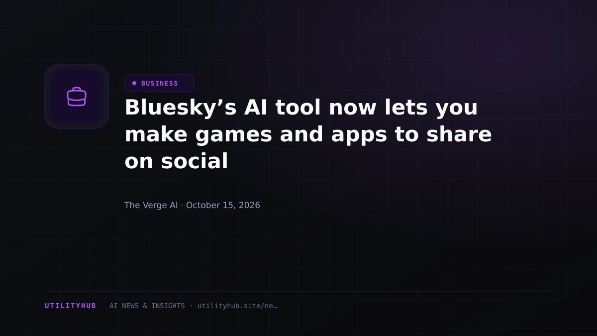 Bluesky’s AI tool now lets you make games and apps to share on social