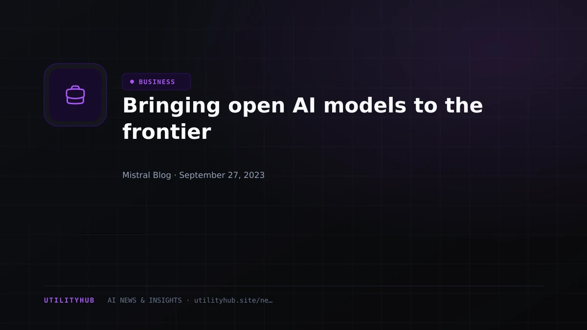 Visual reporting for Bringing open AI models to the frontier
