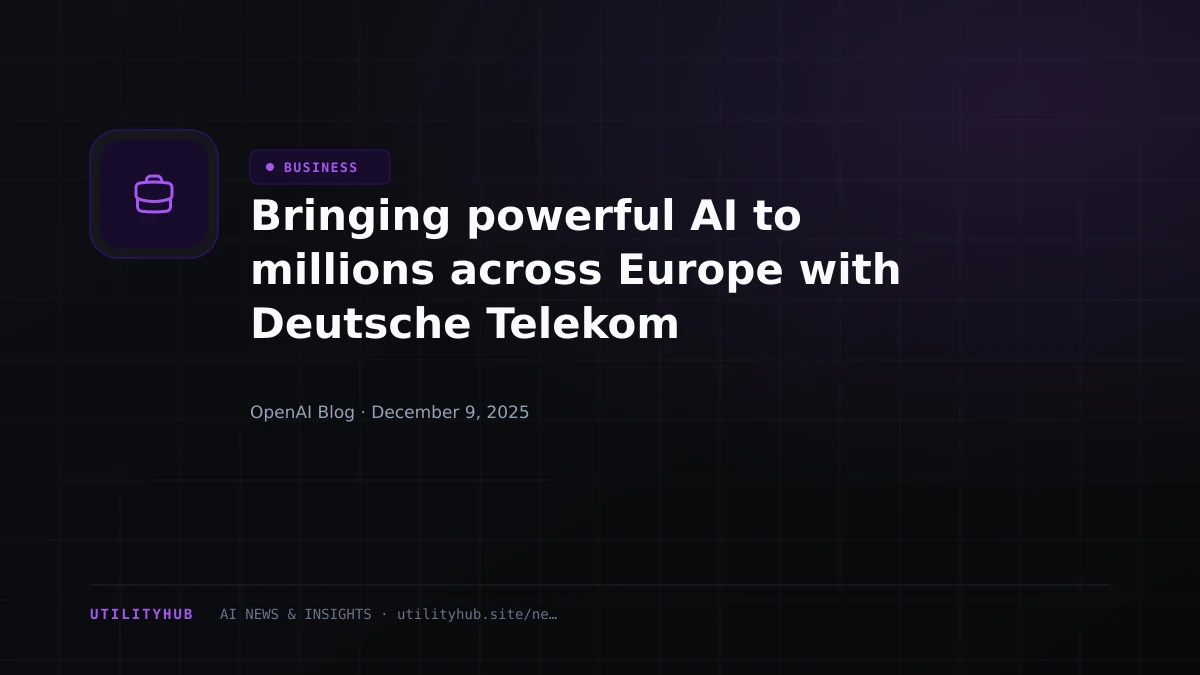 Visual for Bringing powerful AI to millions across Europe with Deutsche Telekom