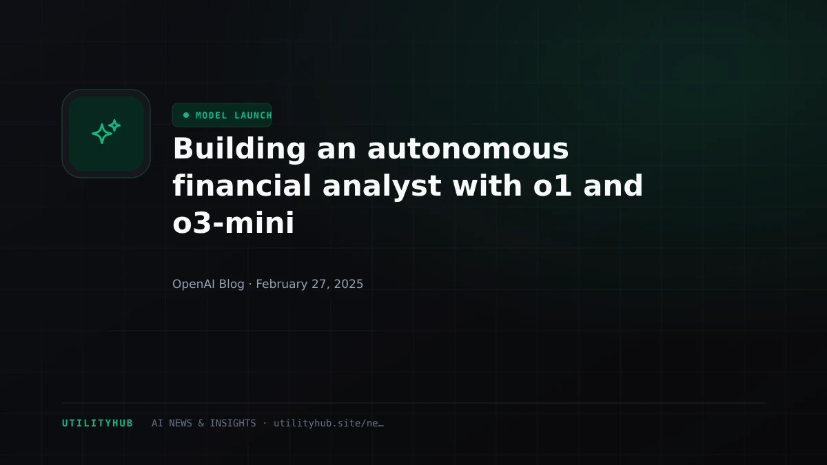 Visual reporting for Building an autonomous financial analyst with o1 and o3-mini