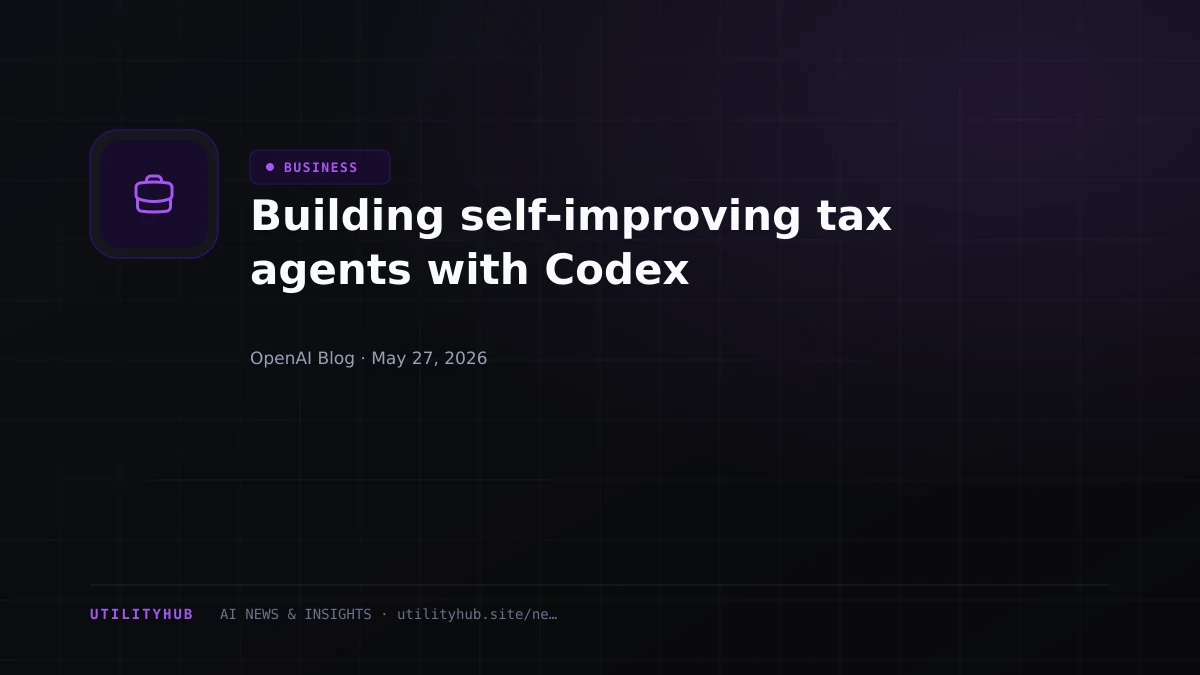 Visual for Building self-improving tax agents with Codex