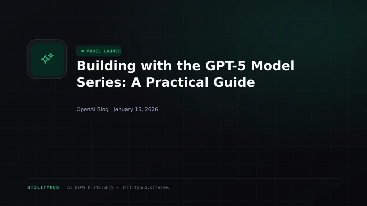 Visual reporting for Building with the GPT-5 Model Series: A Practical Guide