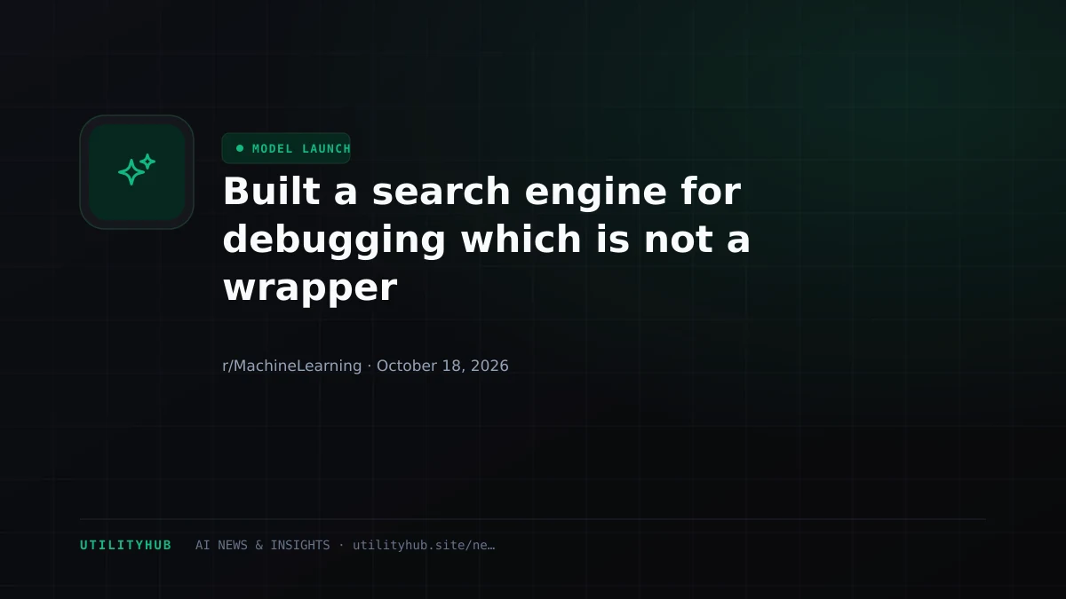 Visual reporting for Built a search engine for debugging which is not a wrapper