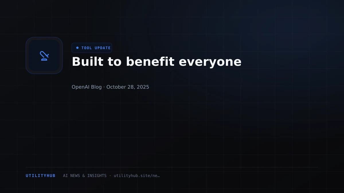 Visual for Built to benefit everyone