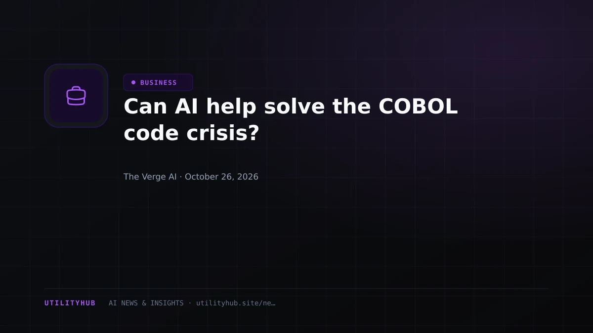 Visual reporting for Can AI help solve the COBOL code crisis?