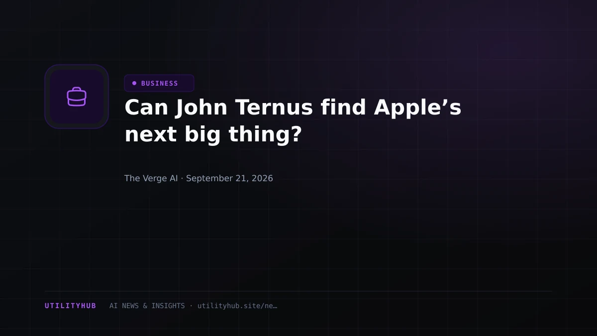 Visual for Can John Ternus find Apple’s next big thing?