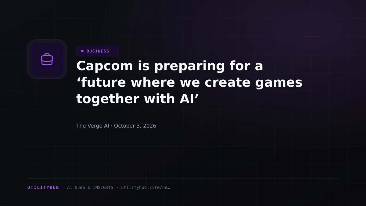 Capcom is preparing for a ‘future where we create games together with AI’