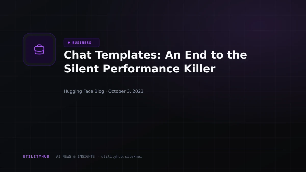 Visual reporting for Chat Templates: An End to the Silent Performance Killer
