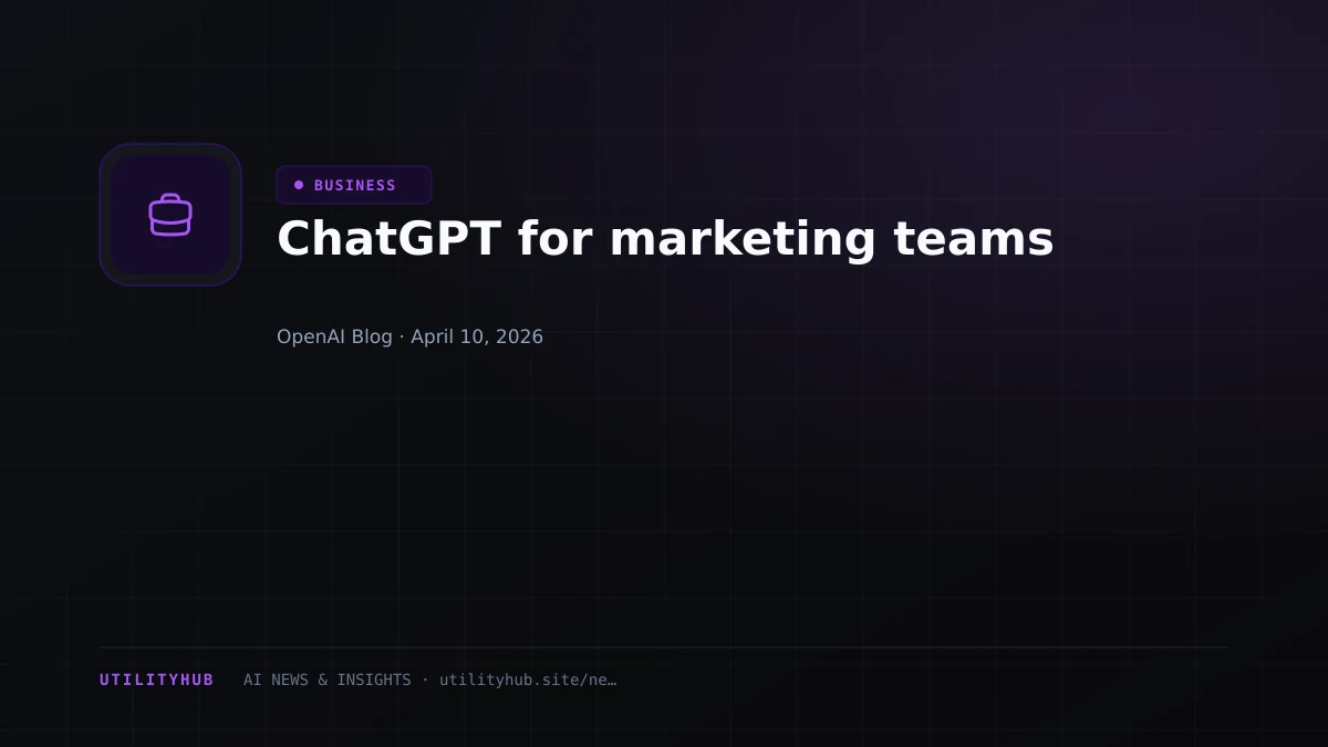 Visual for ChatGPT for marketing teams