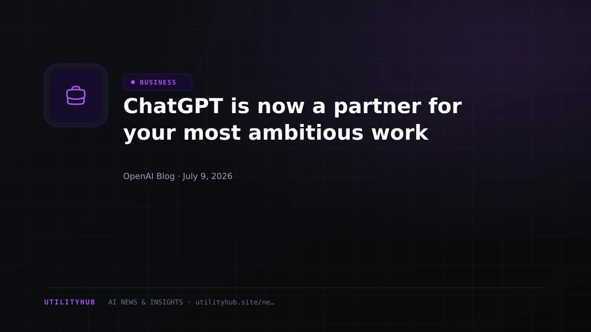 Visual for ChatGPT is now a partner for your most ambitious work