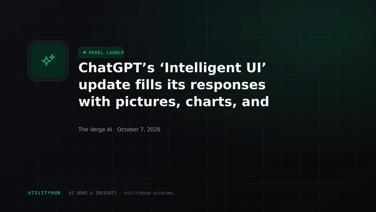 ChatGPT’s ‘Intelligent UI’ update fills its responses with pictures, charts, and buttons