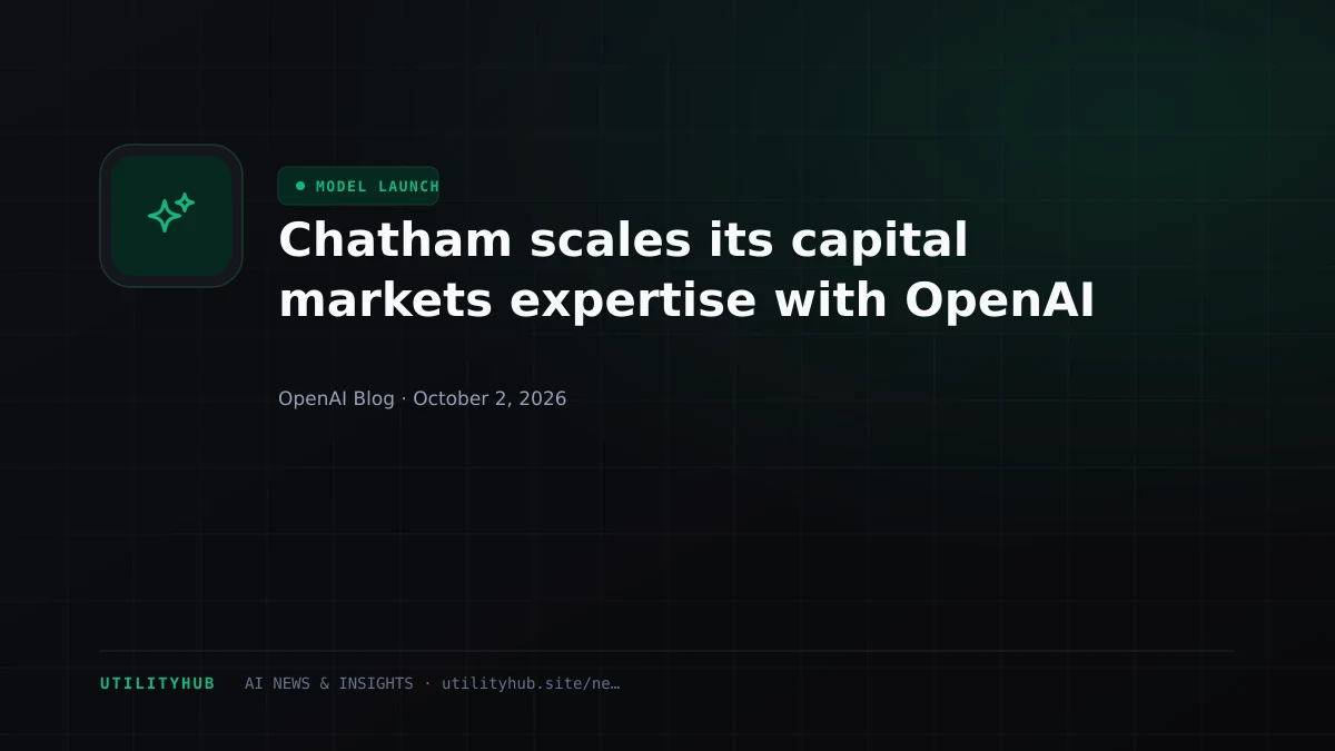 Visual reporting for Chatham scales its capital markets expertise with OpenAI