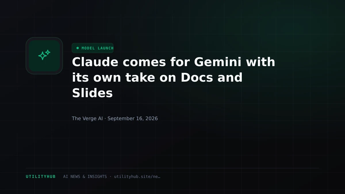Claude comes for Gemini with its own take on Docs and Slides