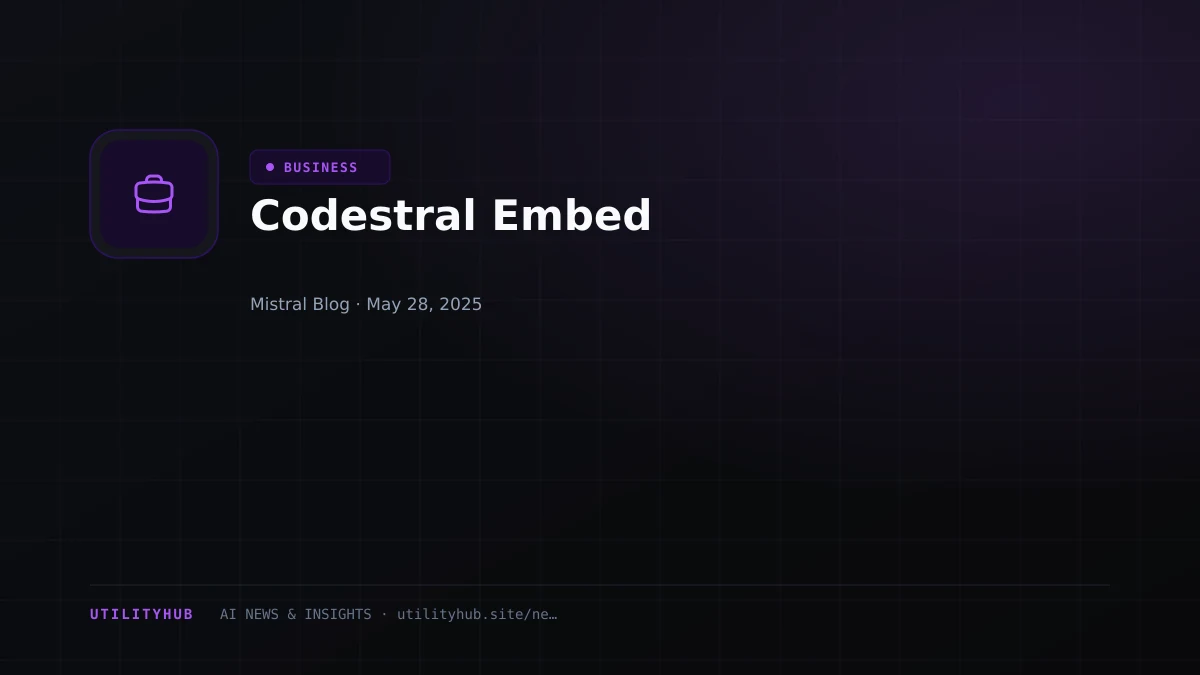 Visual reporting for Codestral Embed