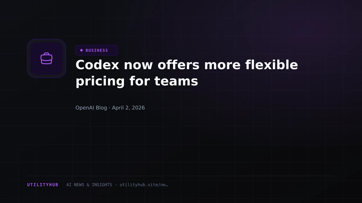Visual for Codex now offers more flexible pricing for teams