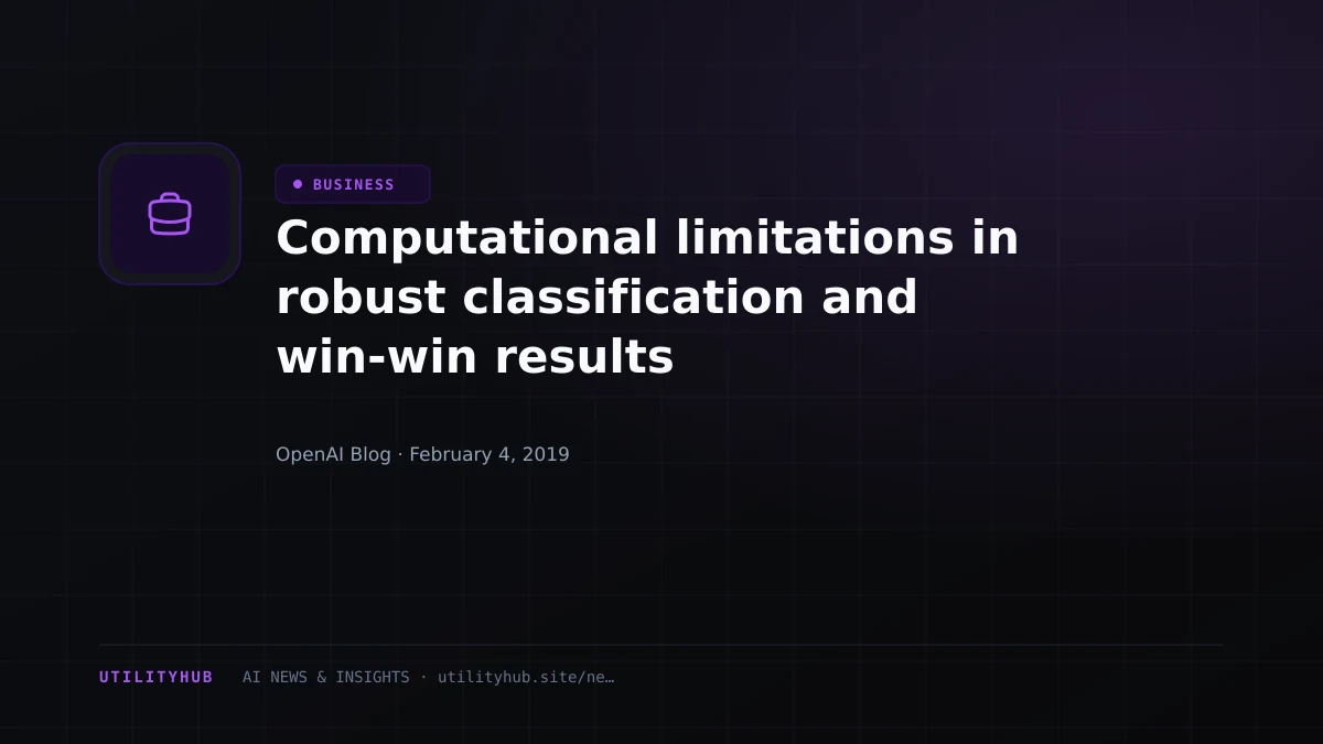 Visual reporting for Computational limitations in robust classification and win-win results