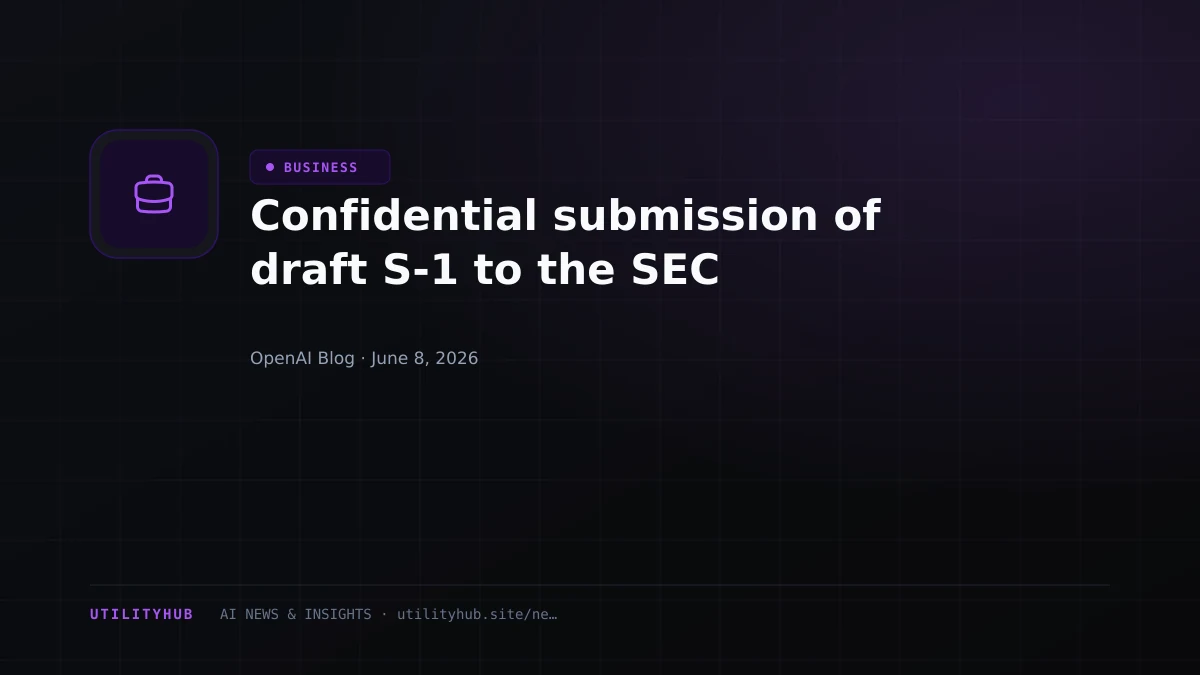 Visual for Confidential submission of draft S-1 to the SEC