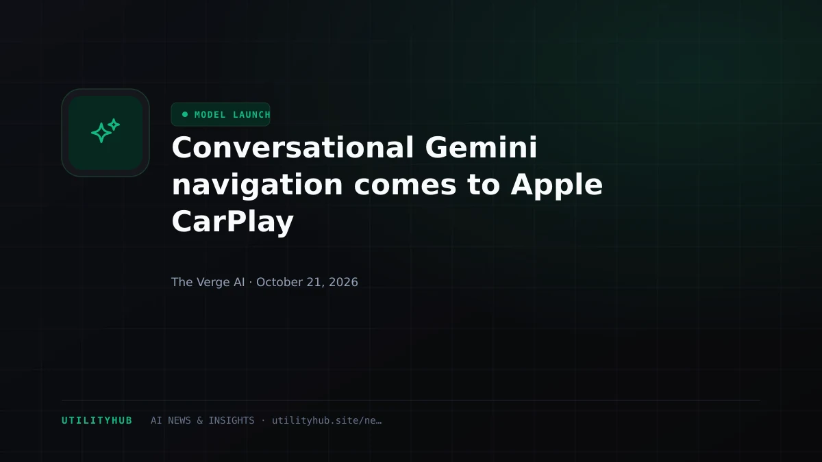 Conversational Gemini navigation comes to Apple CarPlay