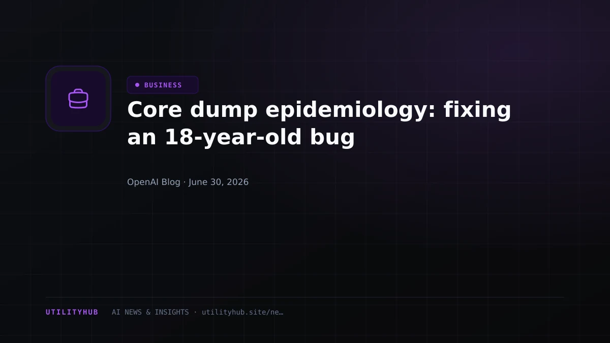 Visual for Core dump epidemiology: fixing an 18-year-old bug