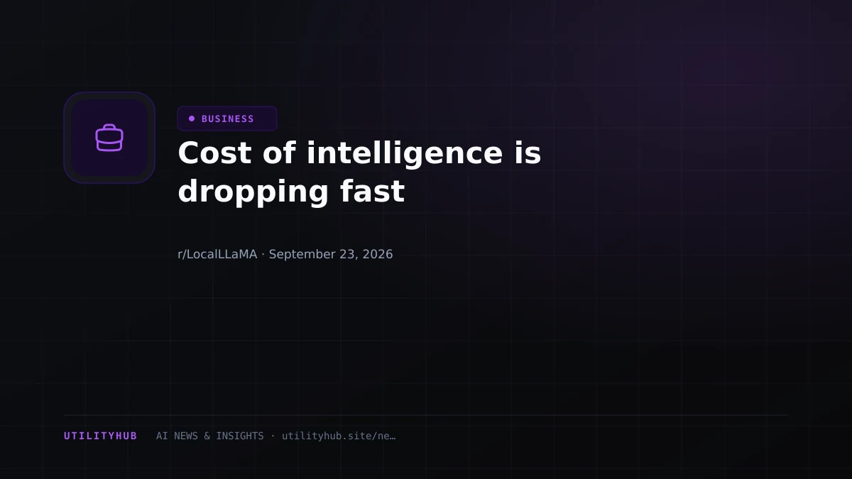 Visual for Cost of intelligence is dropping fast