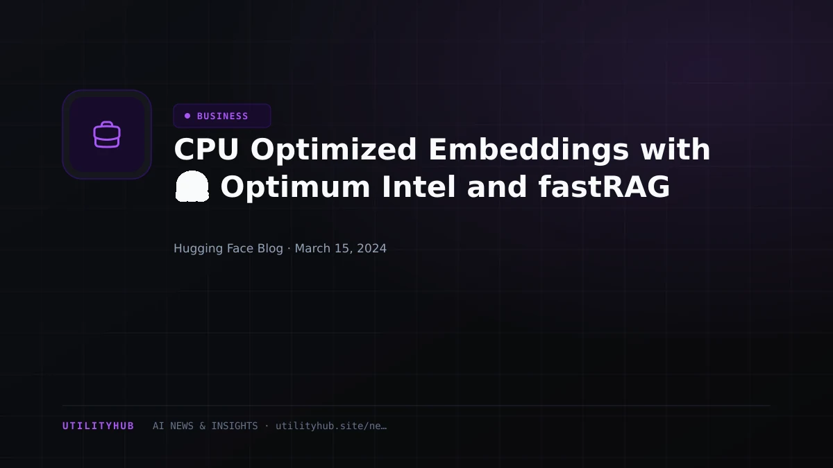 Visual reporting for CPU Optimized Embeddings with 🤗 Optimum Intel and fastRAG