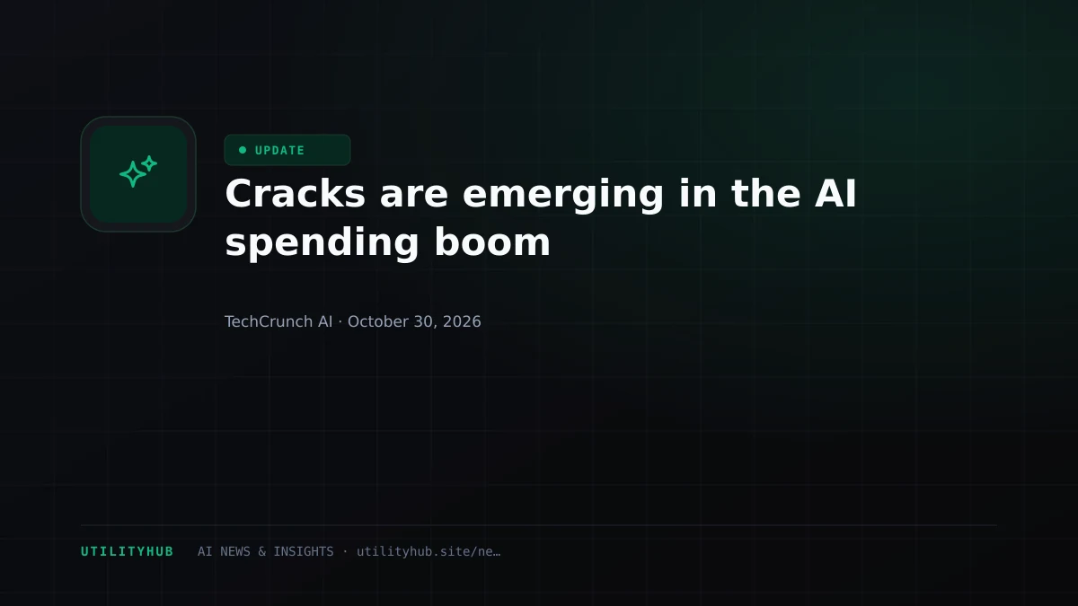 Cracks are emerging in the AI spending boom