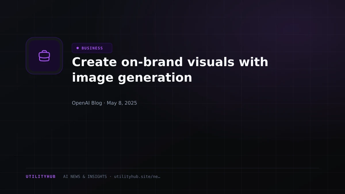 Visual reporting for Create on-brand visuals with image generation