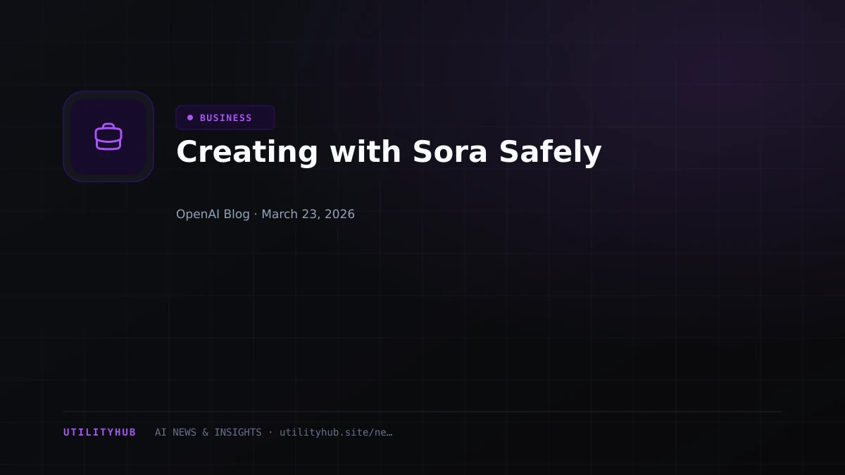 Visual for Creating with Sora Safely