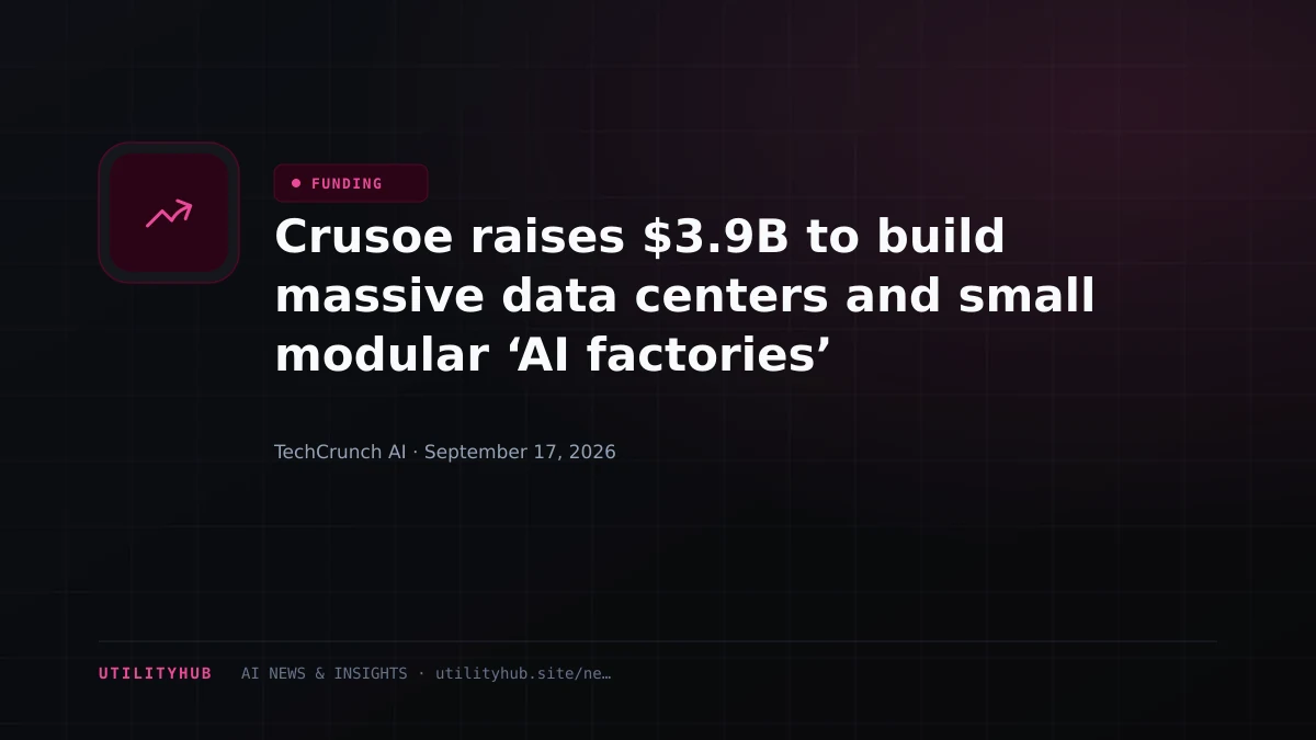 Crusoe raises $3.9B to build massive data centers and small modular ‘AI factories’