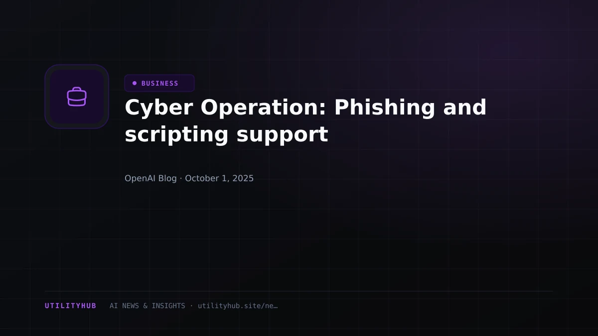 Visual for Cyber Operation: Phishing and scripting support