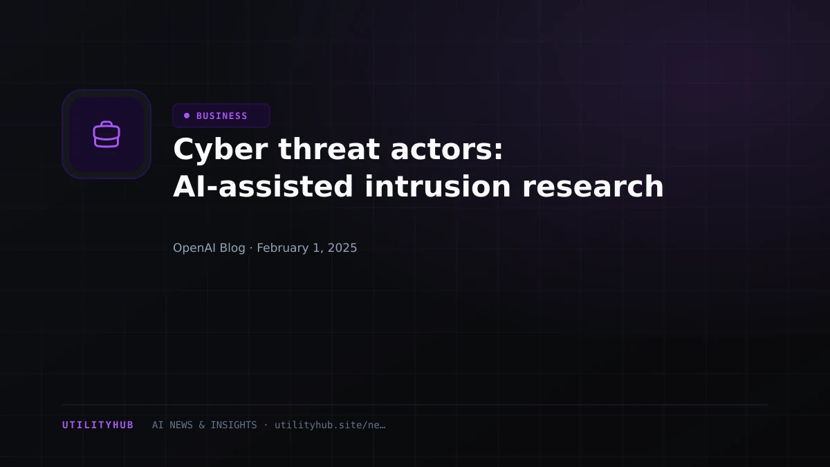 Visual reporting for Cyber threat actors: AI-assisted intrusion research