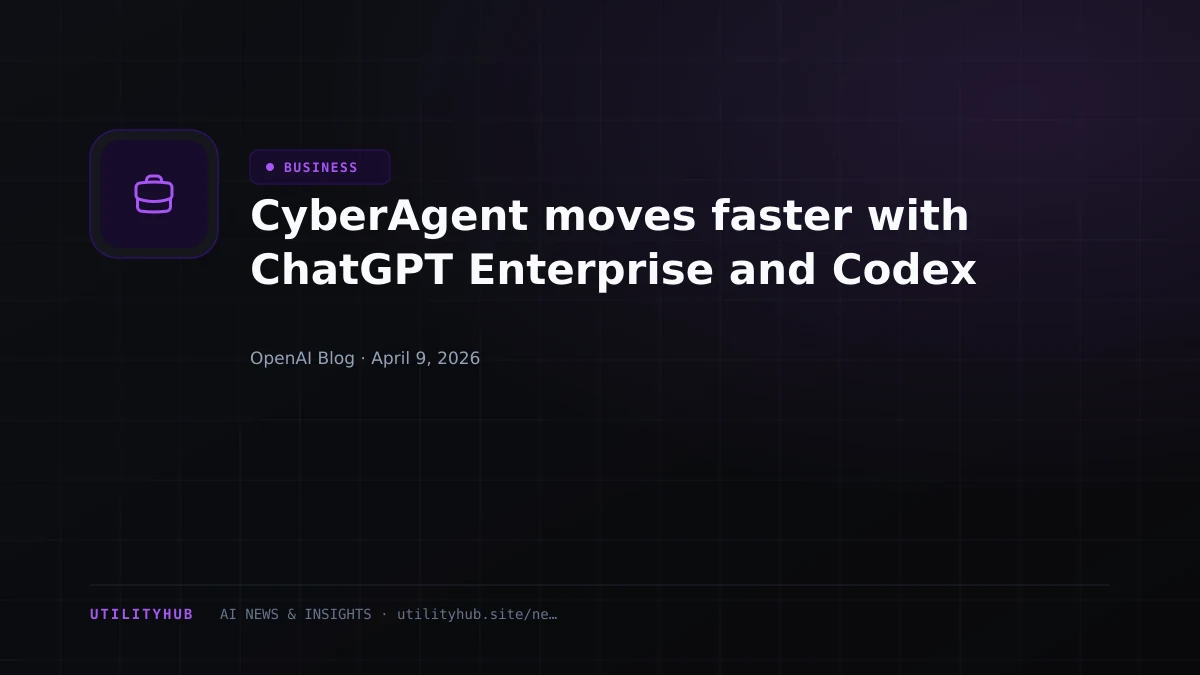 Visual for CyberAgent moves faster with ChatGPT Enterprise and Codex