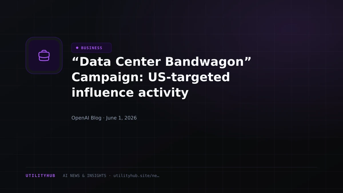 Visual for “Data Center Bandwagon” Campaign: US-targeted influence activity