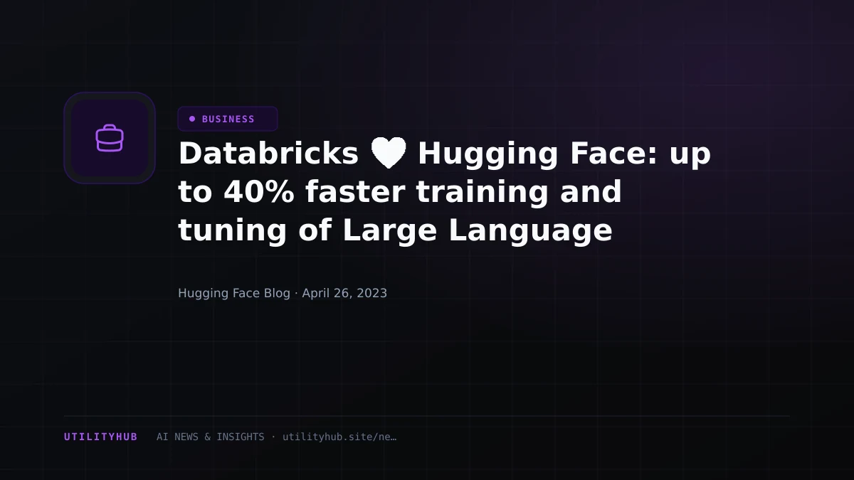 Visual reporting for Databricks ❤️ Hugging Face: up to 40% faster training and tuning of Large Language Models