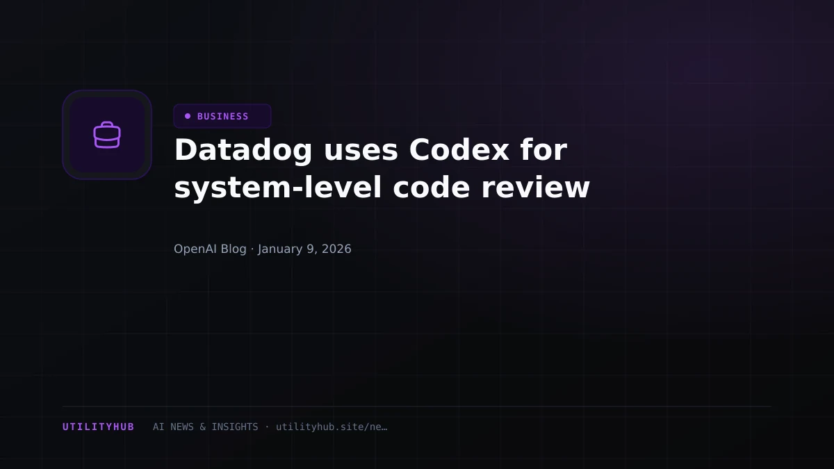 Visual for Datadog uses Codex for system-level code review