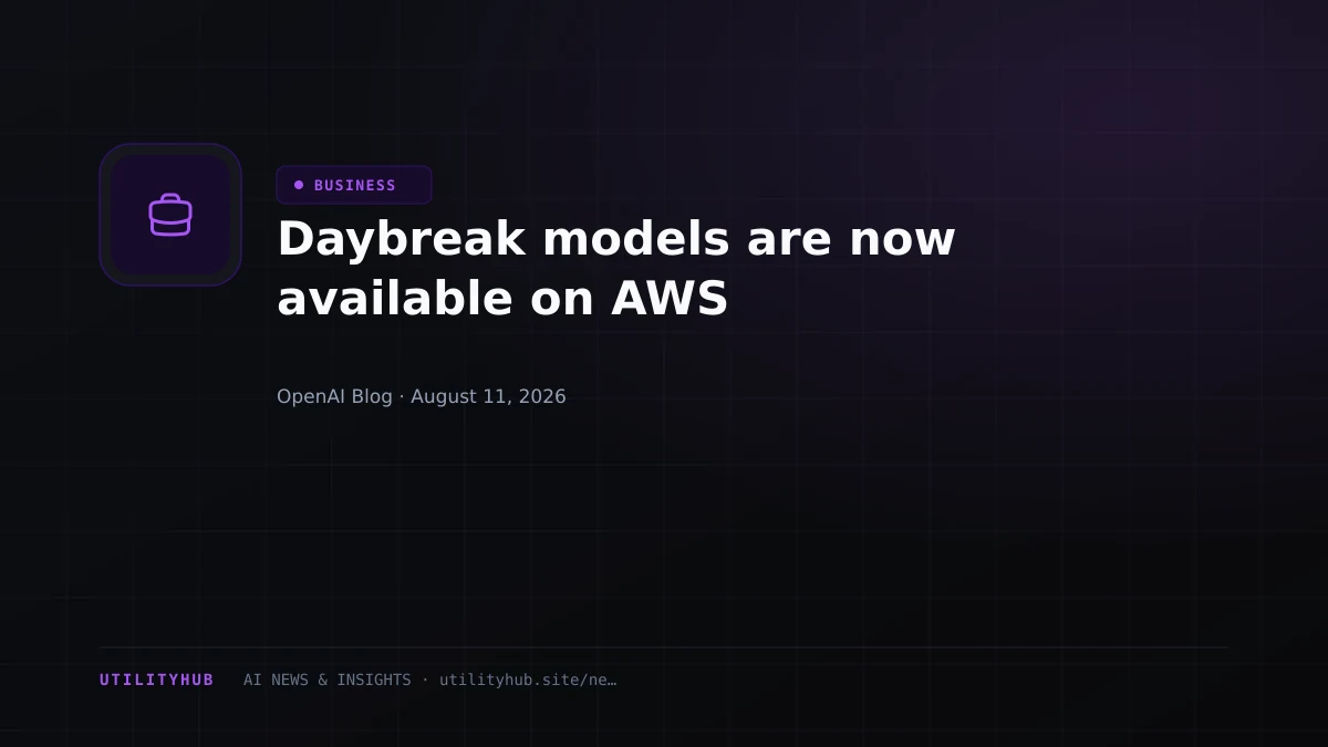 Visual for Daybreak models are now available on AWS