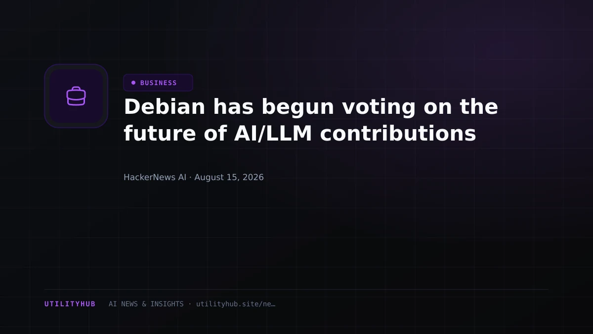 Visual for Debian has begun voting on the future of AI/LLM contributions