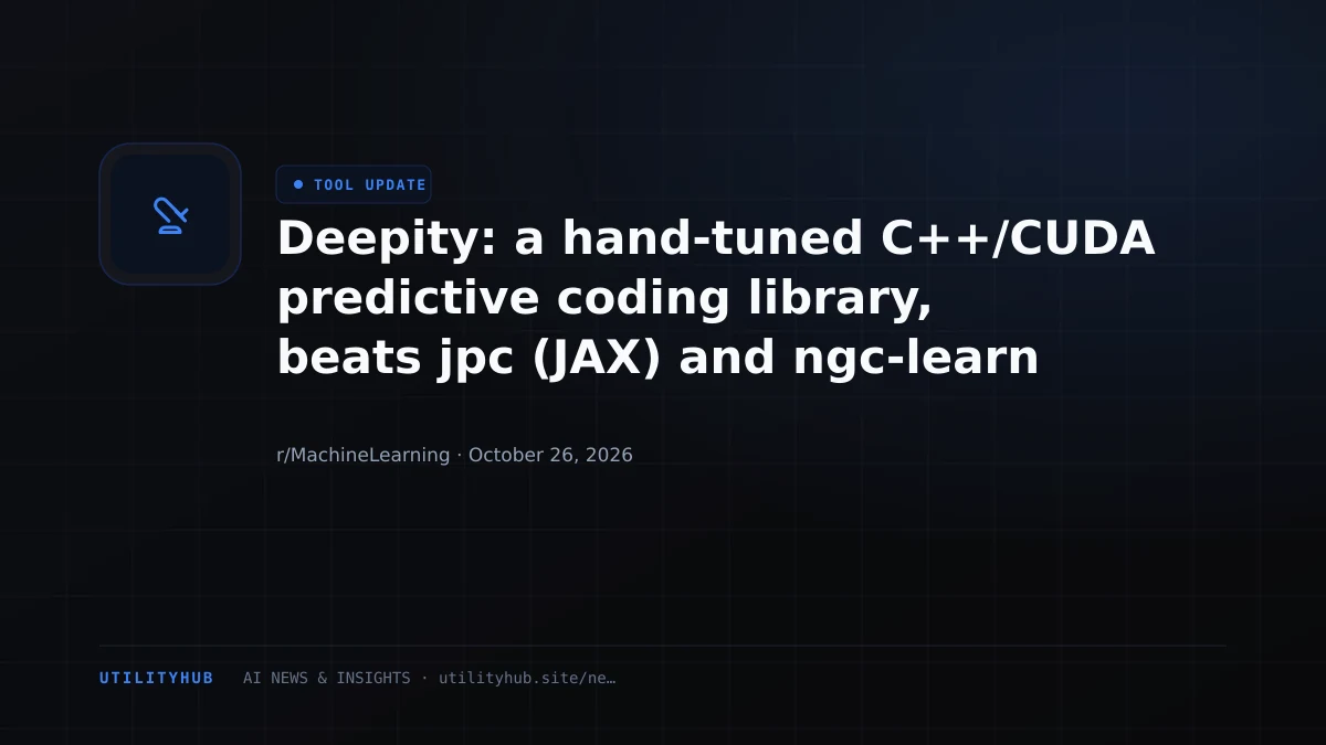 Deepity: a hand-tuned C++/CUDA predictive coding library, beats jpc (JAX) and ngc-learn on MNIST (CPU benchmarks + source inside)