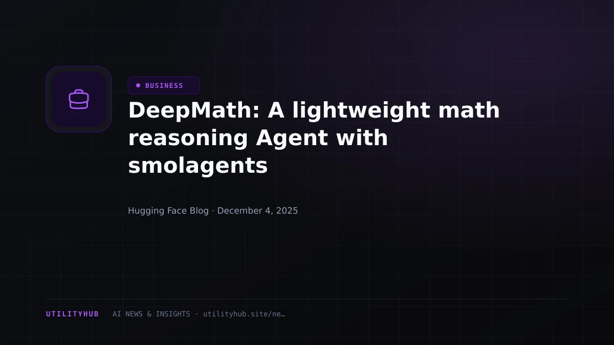 Visual for DeepMath: A lightweight math reasoning Agent with smolagents