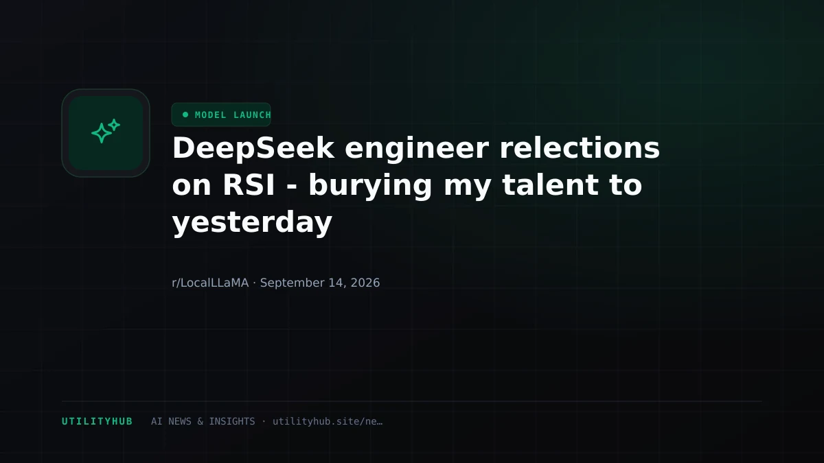 Visual for DeepSeek engineer relections on RSI - burying my talent to yesterday