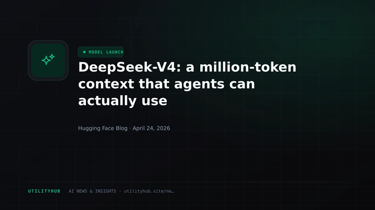 Visual for DeepSeek-V4: a million-token context that agents can actually use