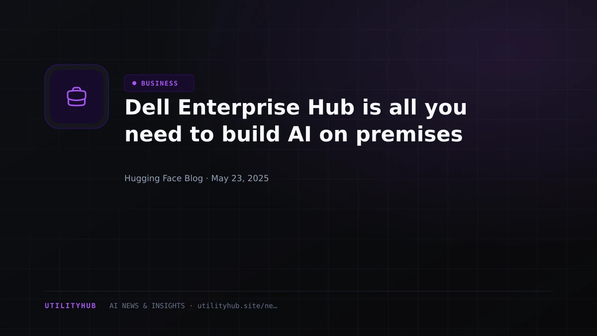 Visual reporting for Dell Enterprise Hub is all you need to build AI on premises