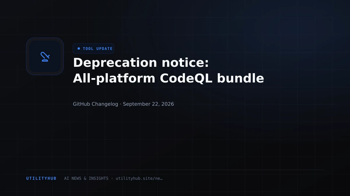Deprecation notice: All-platform CodeQL bundle