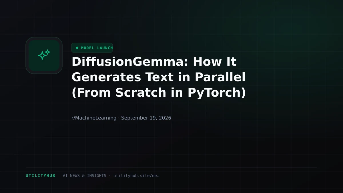 Visual for DiffusionGemma: How It Generates Text in Parallel (From Scratch in PyTorch)