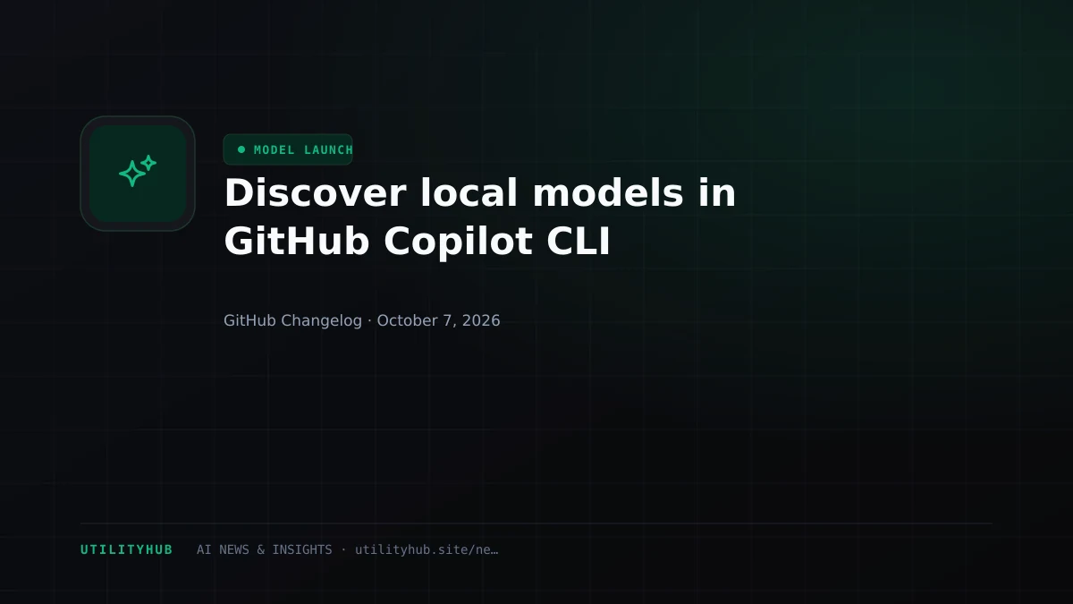 Discover local models in GitHub Copilot CLI