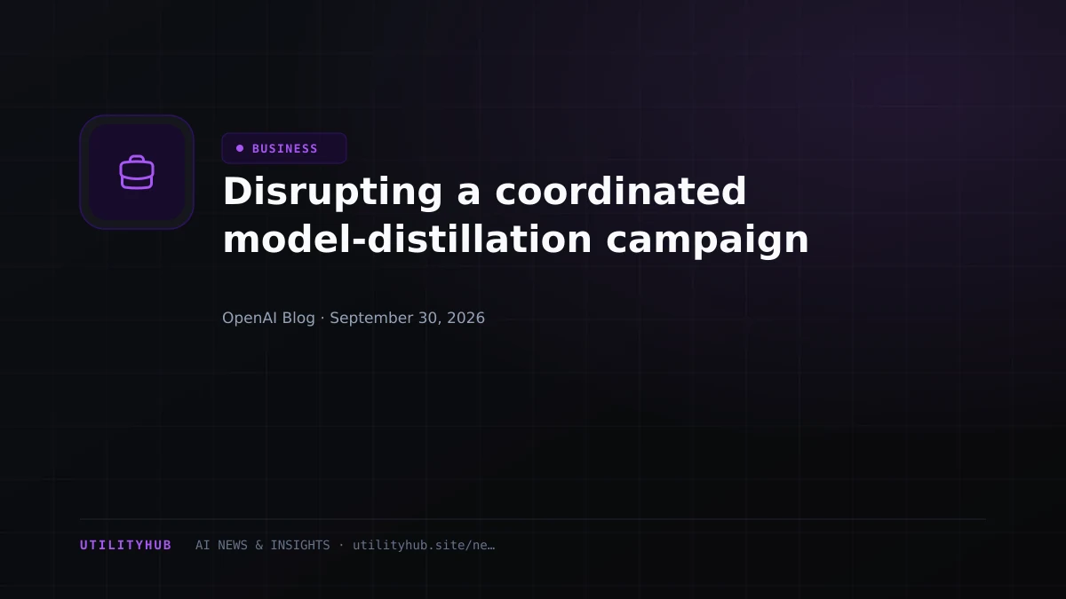Visual reporting for Disrupting a coordinated model-distillation campaign