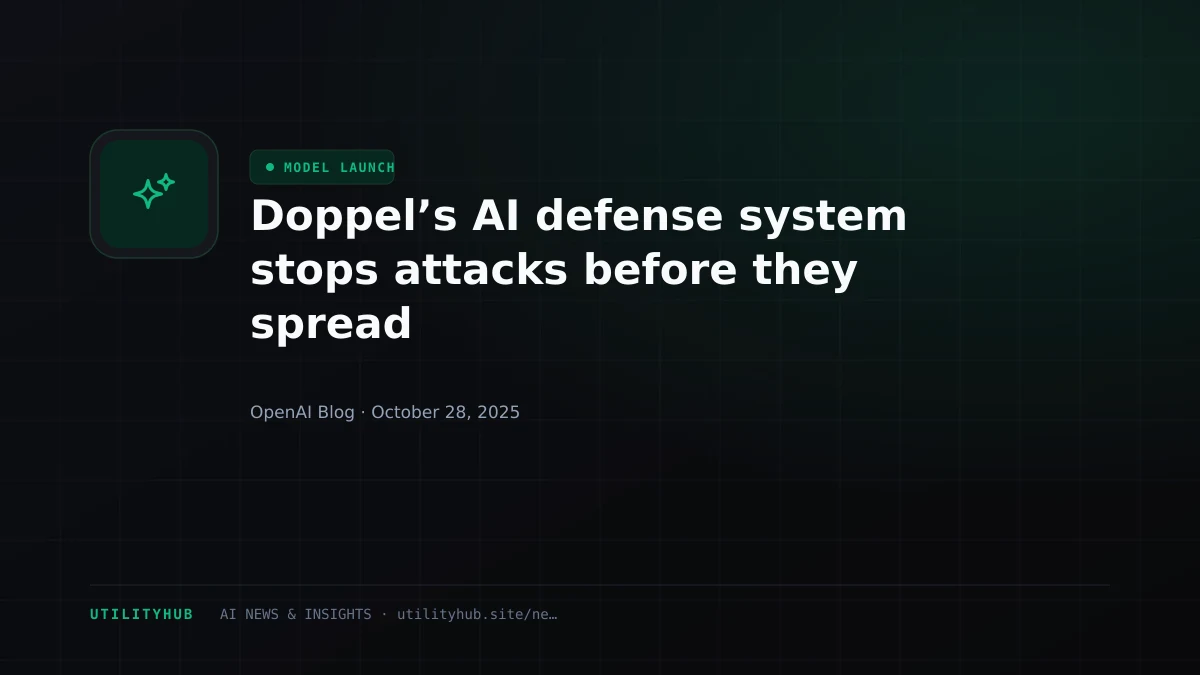 Visual for Doppel’s AI defense system stops attacks before they spread