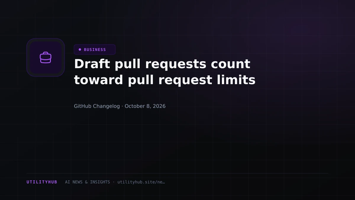 Visual reporting for Draft pull requests count toward pull request limits