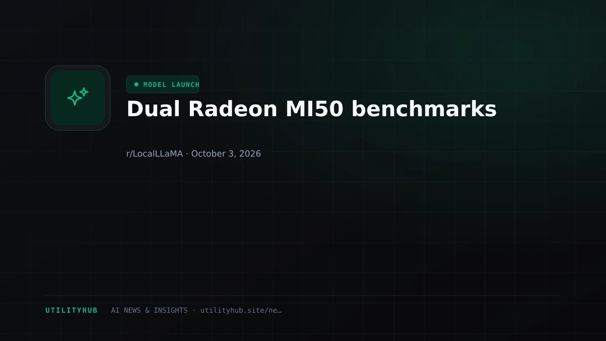 Visual reporting for Dual Radeon MI50 benchmarks